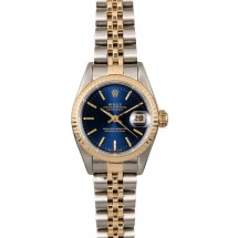 Rolex Lady Datejust 69173 Jubilee Band with Blue Dial JW0551