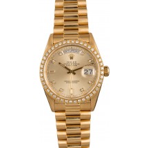 Rolex President 18048 Diamond Bezel JW2310