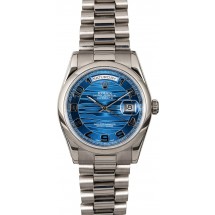 Rolex White Gold President 118239 Blue Waves JW2559