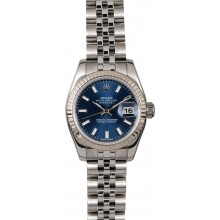 AAA Lady Rolex Datejust 179174 Blue Dial JW0368