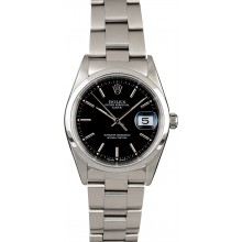 Best Rolex Date 15200 Steel Oyster Black Dial JW1702