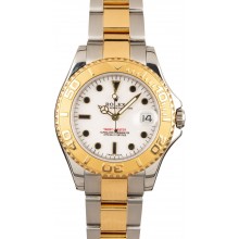 Fake AAAAA Mid-Size Rolex Yacht-Master 168623 White Dial JW0390