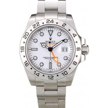 Fashion Rolex Explorer Stainless Steel Bezel White Dial Tachymeter