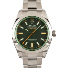 Knockoff High Quality Rolex Milgauss Green Crystal 116400V JW2215