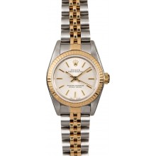 Ladies Rolex Oyster Perpetual 76193 Silver Dial JW0344