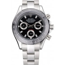 Replica Rolex Cosmograph Daytona Stainless Steel Case Black Silver Subdials Stainless Steel 622635