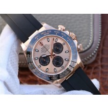 Replica Rolex Daytona 116515 Rose Gold Case/Dial Black Rubber Strap WJ00942