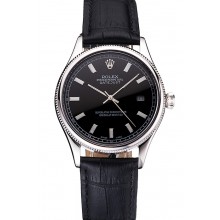 Replica Swiss Rolex Datejust Black Dial Stainless Steel Case And Bracelet