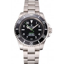 Rolex Bamford Submariner Black Dial With Roman Numerals Black Bezel Stainless Steel Case And Bracelet