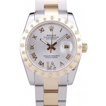 Rolex Datejust Diamond Bezel White Dial 7464