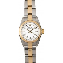 Rolex Ladies Oyster Perpetual 67193 White Dial JW0498