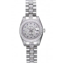 Swiss Rolex DateJust Diamond Dial Stainless Steel 622021