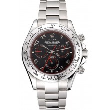 Swiss Rolex Daytona Stainless Steel Bracelet Black Dial 80296