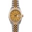 AAA Rolex Two Tone Datejust Champagne Linen Dial 16013 JW2526