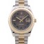 Cheap Rolex Datejust Grey Dial Gold Ribbed Bezel 7479