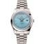 Copy Swiss Rolex Day Date 40 Platinum Ice Blue Dial Stainless Steel Case And Bracelet
