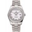 High Quality Fake Swiss Rolex Day-Date White Dial Diamond Case Stainless Steel Bracelet 1453967