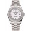 High Quality Fake Swiss Rolex Day-Date White Dial Diamond Case Stainless Steel Bracelet 1453967