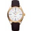 Imitation Rolex Cellini White Dial Gold Case Brown Leather Strap 622833