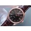 Imitation Rolex MK Cellini Time 50505 Black Dial Leather Strap Rolex WJ00787