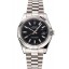 Imitation Swiss Rolex Datejust Black Dial Stainless Steel Case And Bracelet