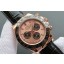 Knockoff Rolex Daytona 116515 Black Dial Black Leather Strap WJ00036