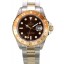 Knockoff Rolex GMT Master II Gold Colored Ceramic Bezel Brown Dial Tachymeter