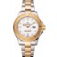 Replica Rolex Yacht-Master White Dial Gold Bezel Stainless Steel Case Two Tone Bracelet