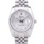 Rolex Datejust Silver Dial Diamonds Ribbed Bezel 7455