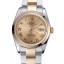 Rolex Datejust Stainless Steel And Gold Case Gold Dial 622265