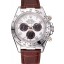 Rolex Daytona Stainless Steel Case White Dial Brown Leather Strap