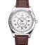 Rolex Sky Dweller White Dial Stainless Steel Case Brown Leather Strap