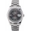 Rolex Swiss DateJust Polished Stainless Steel Bezel Grey Dial 42000