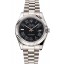 Swiss Rolex Datejust Black Dial Roman Numerals Stainless Steel Case And Bracelet