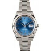 Cheap Datejust II Rolex 116334 Blue Roman 100% Authentic JW0190
