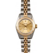 Cheap Rolex Lady Oyster Perpetual 67193 Champagne Dial JW0572