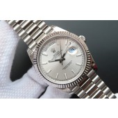 Copy AAAAA Rolex Day Date II Silver Dial Bracelet Rolex WJ00161