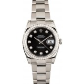 Copy High Quality Rolex Datejust Black Diamond Dial 116244 JW0445