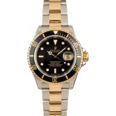 Copy Rolex Submariner Steel & Gold Black Face 16613 JW2503