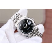 Designer Replica Rolex DateJust 36mm 116234 Black Dial Roman Markers 904L Bracelet WJ01226