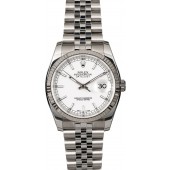 Fake Fashion Rolex Datejust 116234 White Luminescent Steel Jubilee JW1780