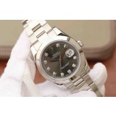 Fake Rolex DateJust 41mm 126300 Gray Dial Diamonds Markers Bracelet WJ00346