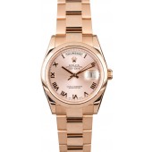 Imitation Rolex Day-Date 118205 Everose Gold Oyster JW1990