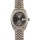 Knockoff High Quality Rolex Steel Datejust 1603 Slate 'Pie Pan' Dial JW2392