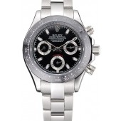 Replica Rolex Cosmograph Daytona Stainless Steel Case Black Silver Subdials Stainless Steel 622635