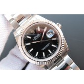 Replica Rolex DateJust II Fluted Bezel Black Dial Bracelet WJ00661