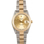 Replica Rolex Oyster Perpetual Date 15223 Champagne JW2261