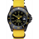 Replica Rolex Stealth Submariner Yellow Nylon Strap 622012