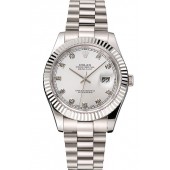 Replica Swiss Rolex Datejust Silver Dial Stainless Steel Case And Bracelet