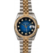 Rolex Datejust 116233 Blue Vignette Diamond Dial JW1755